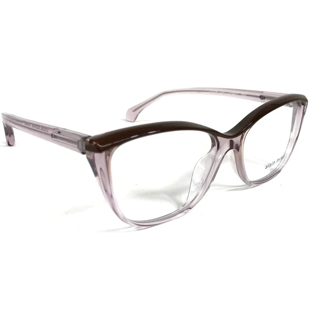 Alain Mikli Eyeglasses Frames A03502 004 Transparent Purple Brown 54-15-140
